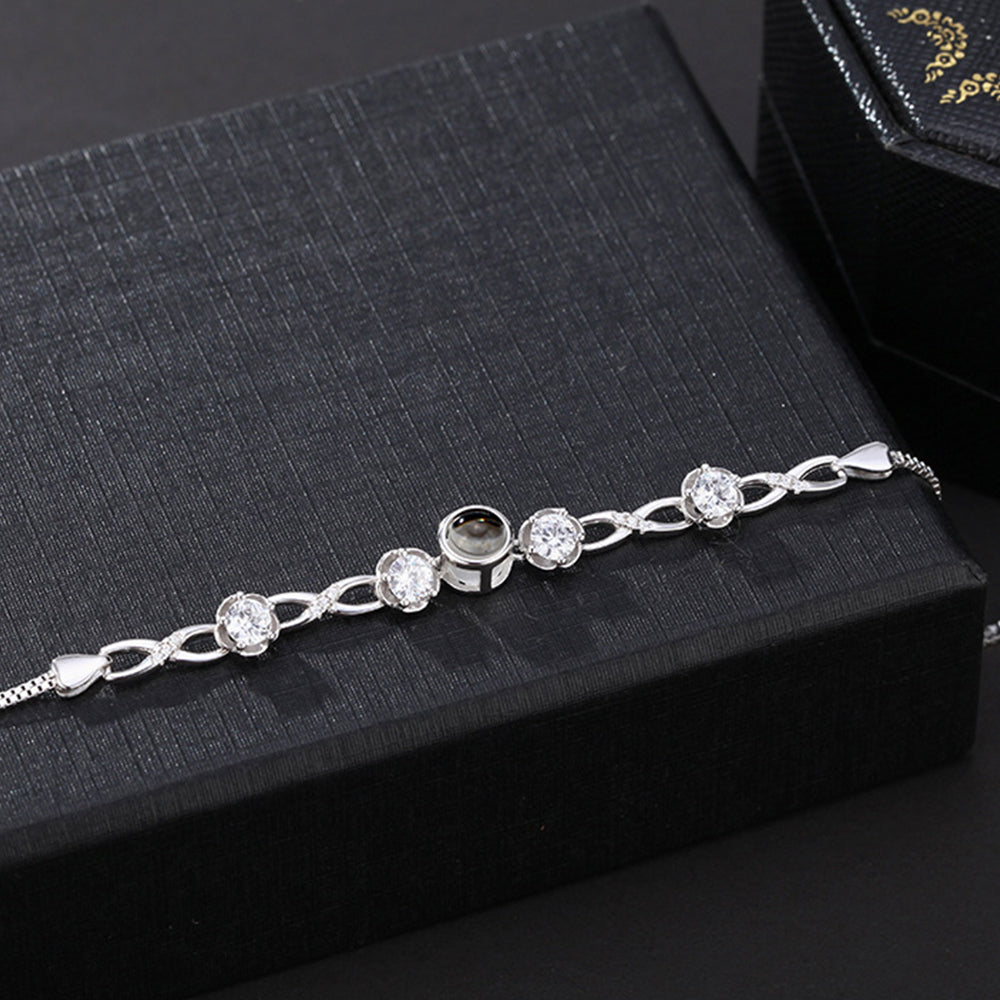 Personalized Flower Photo Projection Charm