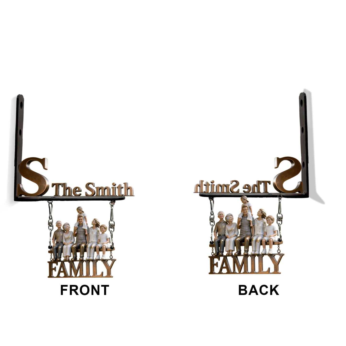 Initial Letter, Custom From Photo - Personalized Family Wooden Wall Mount Sign