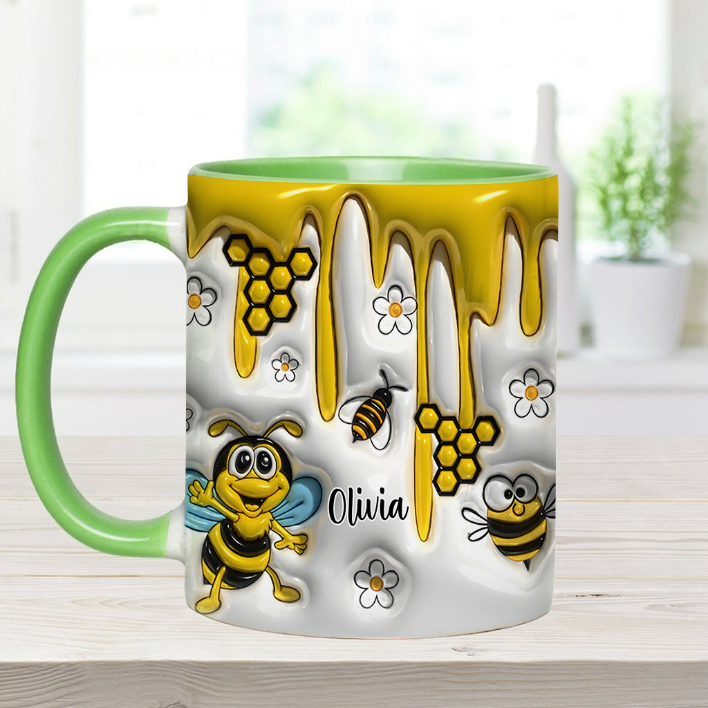 Cute Bees - Personalized Bee Accent Mug