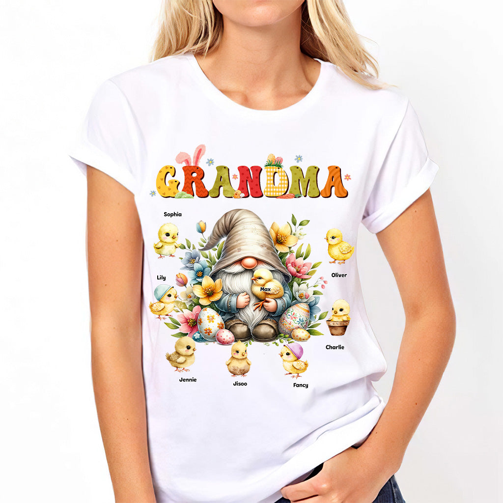 Gift For Grandma Easter Gnome - Personalized Grandma T-shirt And Hoodie