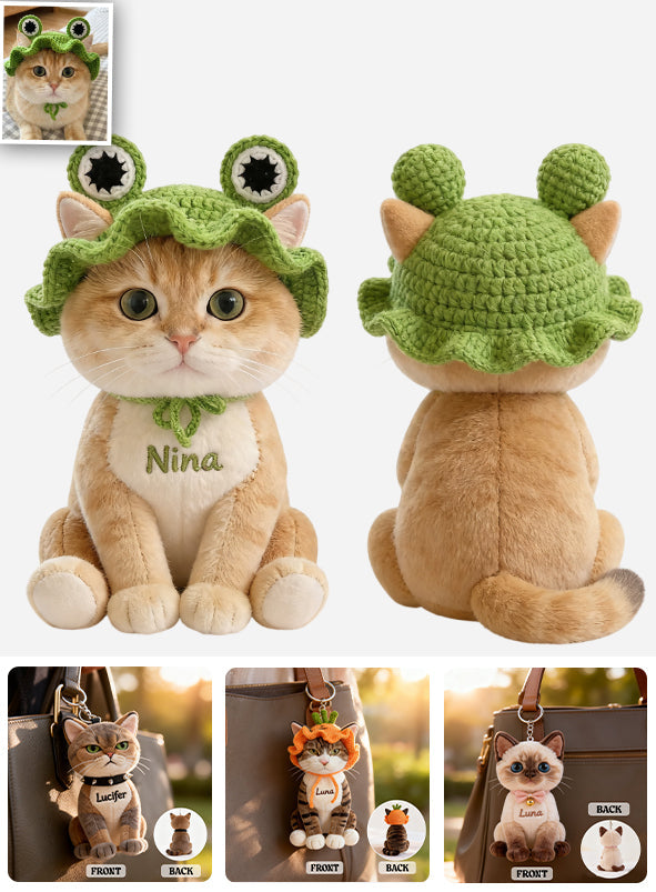 Always By My Side - Personalized Cat Plush Keychain