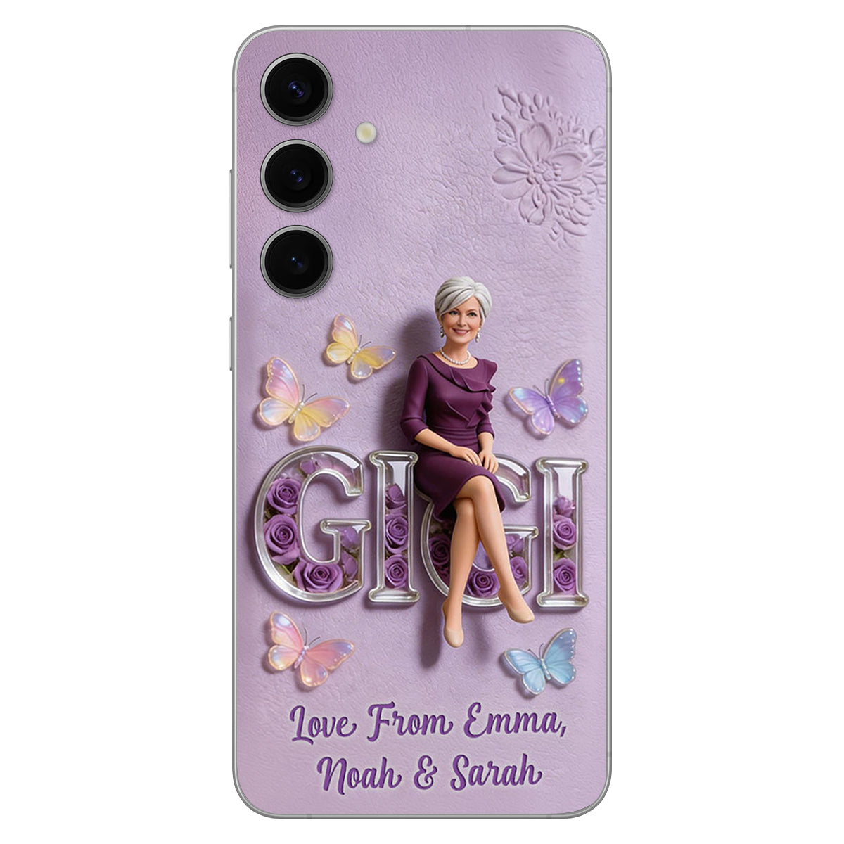 Custom Any Photo - Personalized Mother 3D Embossed Leather Phone Case