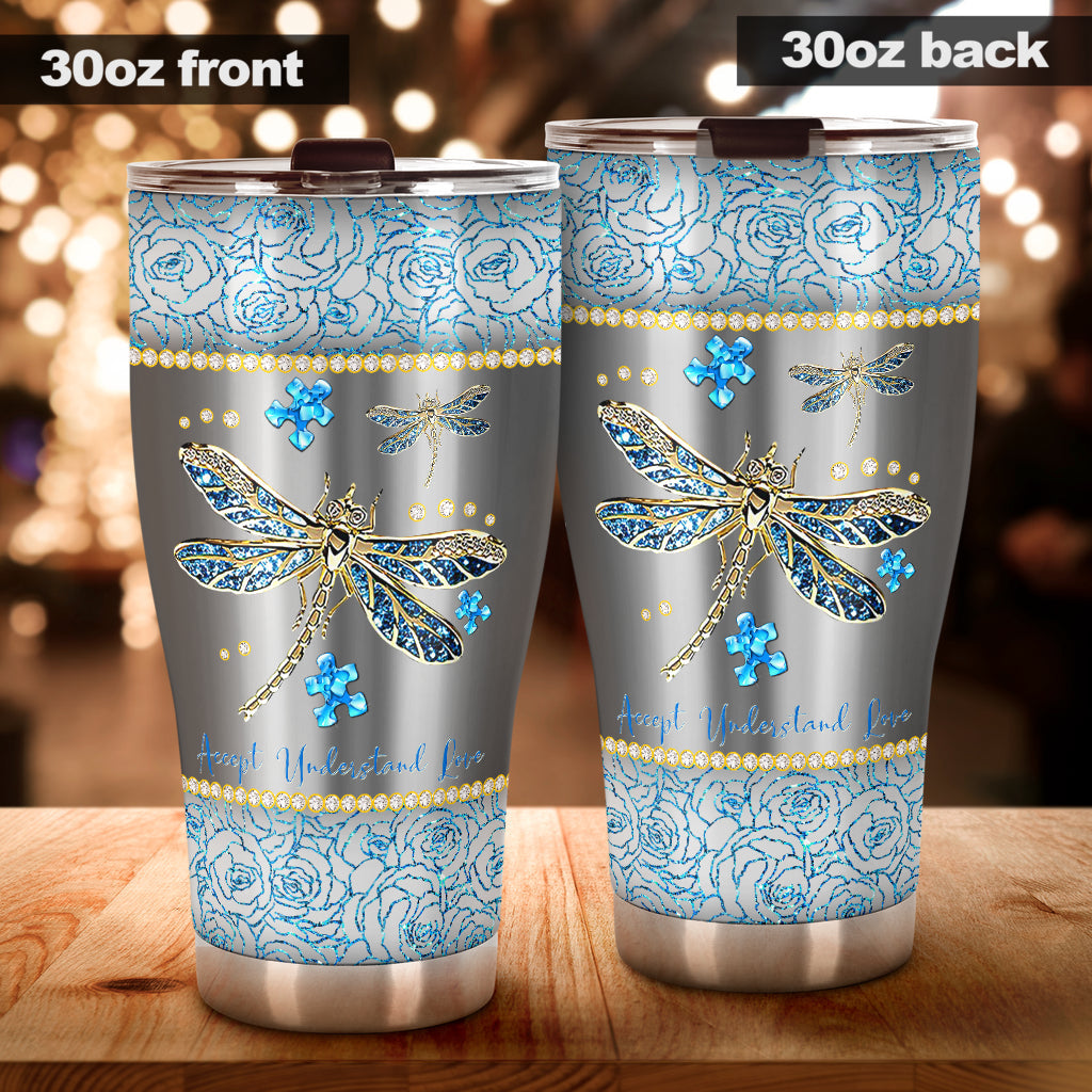 Accept Understand Love Autism Awareness Tumbler 0622