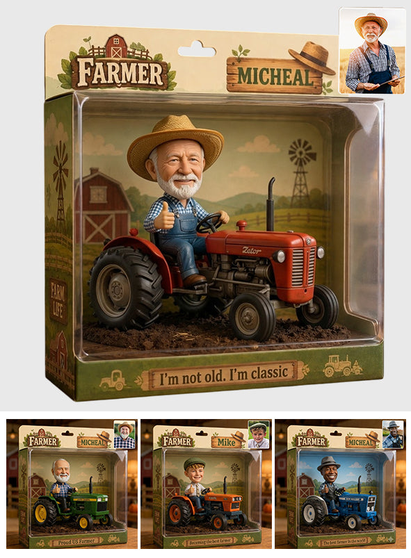 Funny Farmer Gift, Tractor Lovers Gift - Personalized Farmer Acrylic Display Box