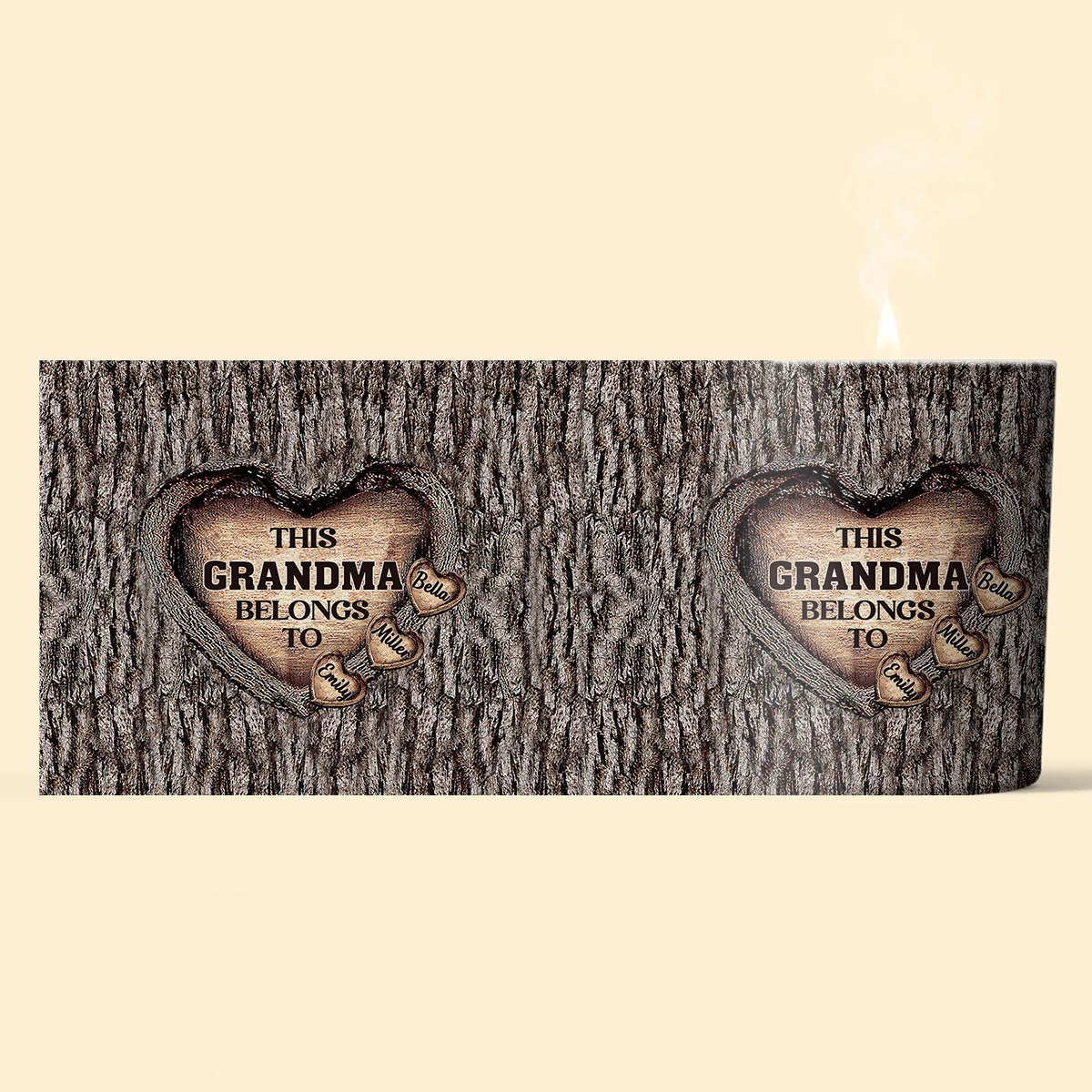 Dad's Heart - Gift for dad, grandma, grandpa, mom, uncle, aunt, brother, sister - Personalized Candle With Wooden Lid