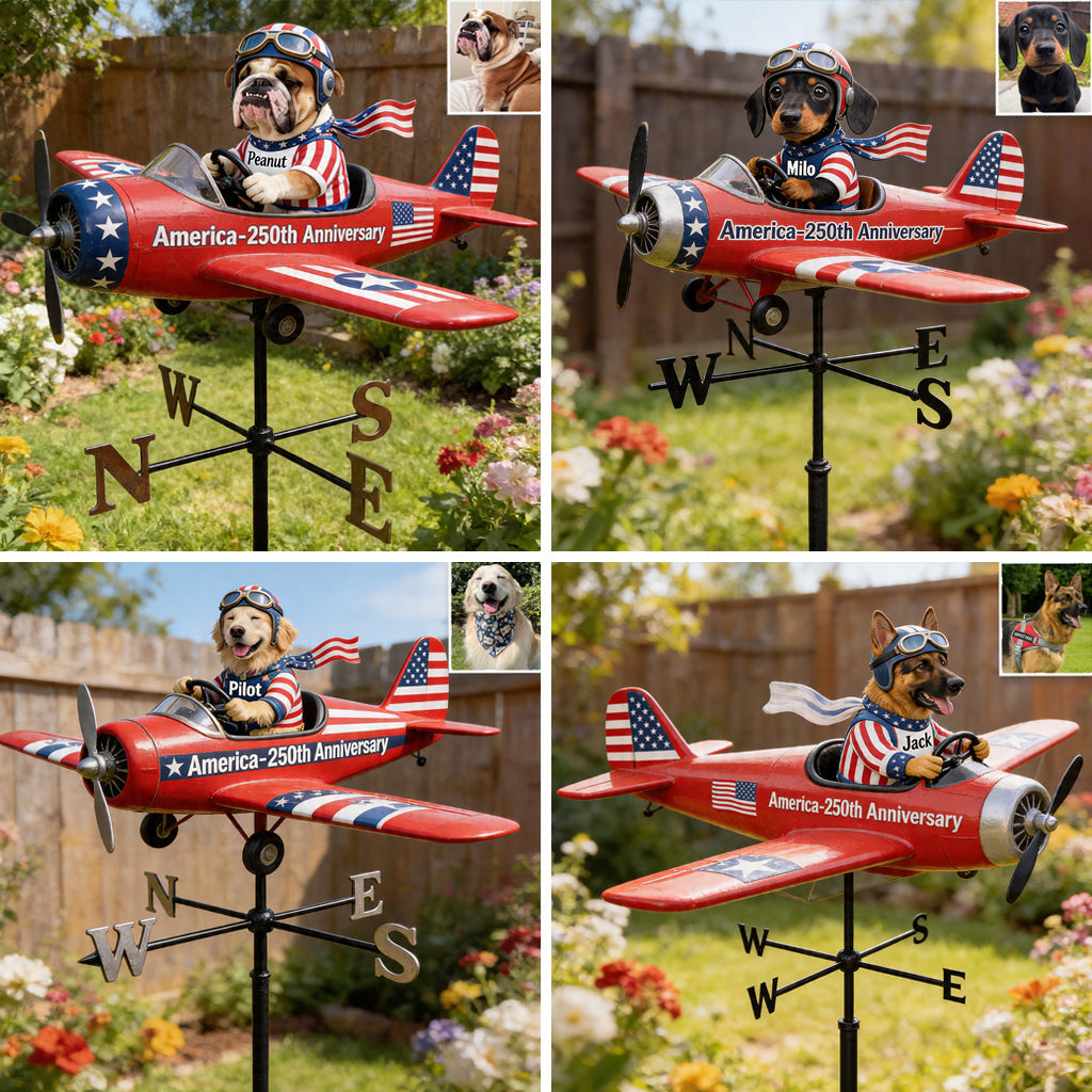 Happy Anniversary - Personalized Dog Weather Vane
