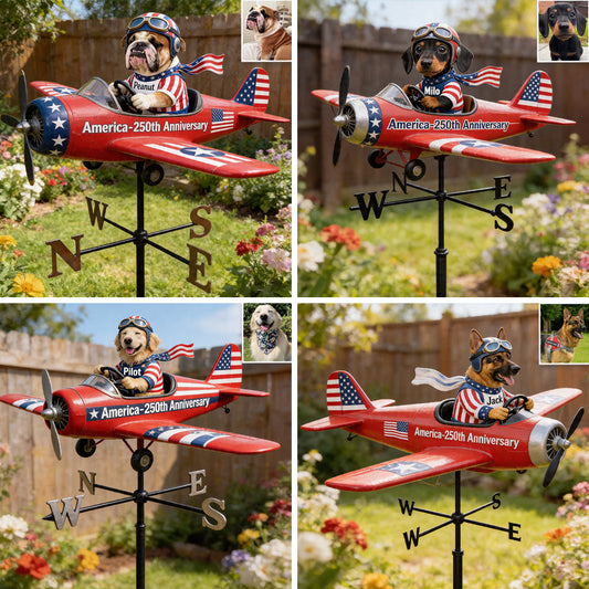 Happy Anniversary - Personalized Dog Weather Vane