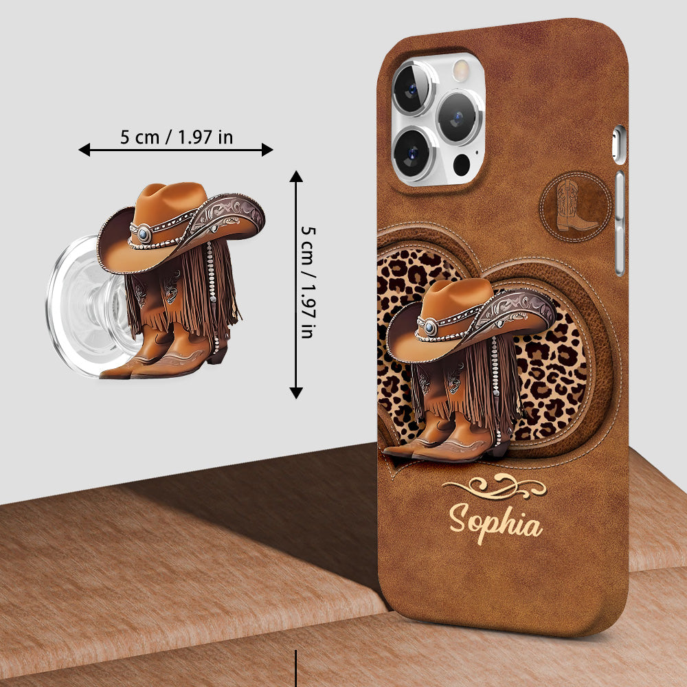 Cowgirl Boots - Personalized Cowgirl Full Print Phone Case