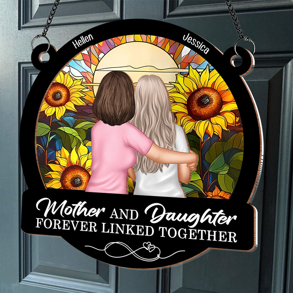 ‘Forever Linked Together’ Mother-Daughter Sunflower Ornament - Perfect Keepsake for Mom