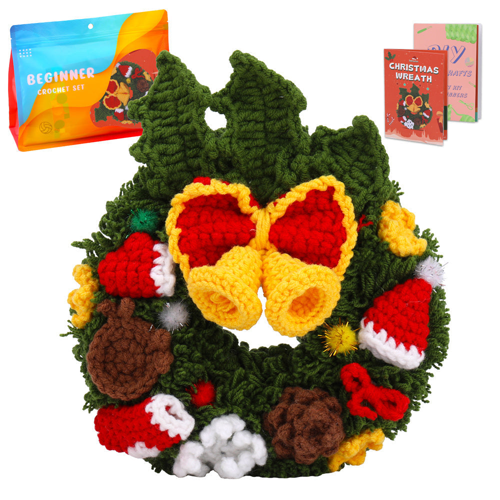 Christmas Wreath - Crochet Kit for Beginners