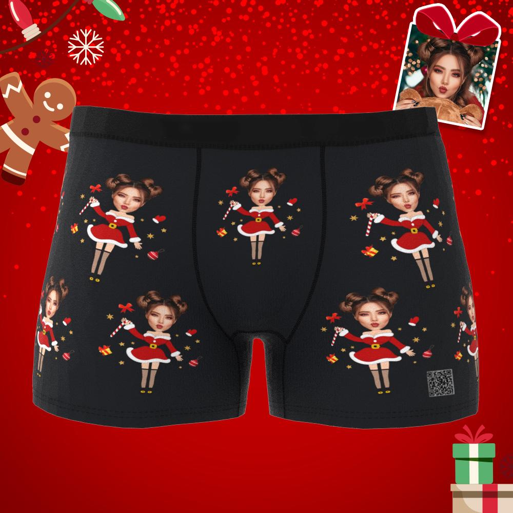 Custom Wife Or Girlfriend Face Boxers AR View - Personalized Couple Men's boxer briefs