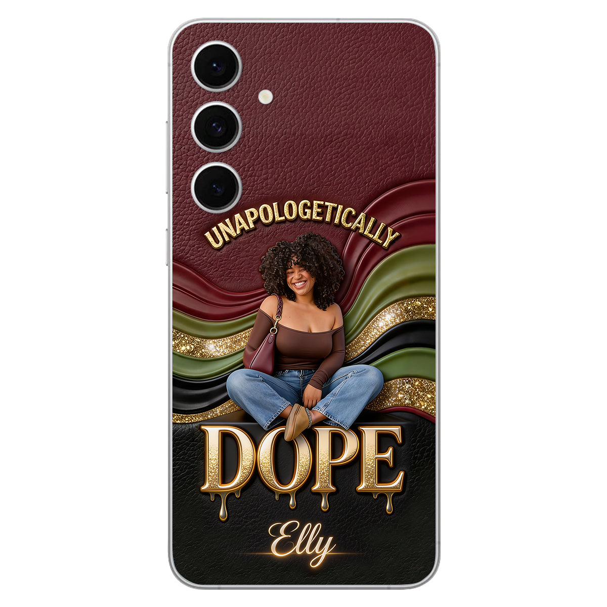 Happy Juneteeth, Black History, Black Pride - Personalized African American 3D Embossed Leather Phone Case