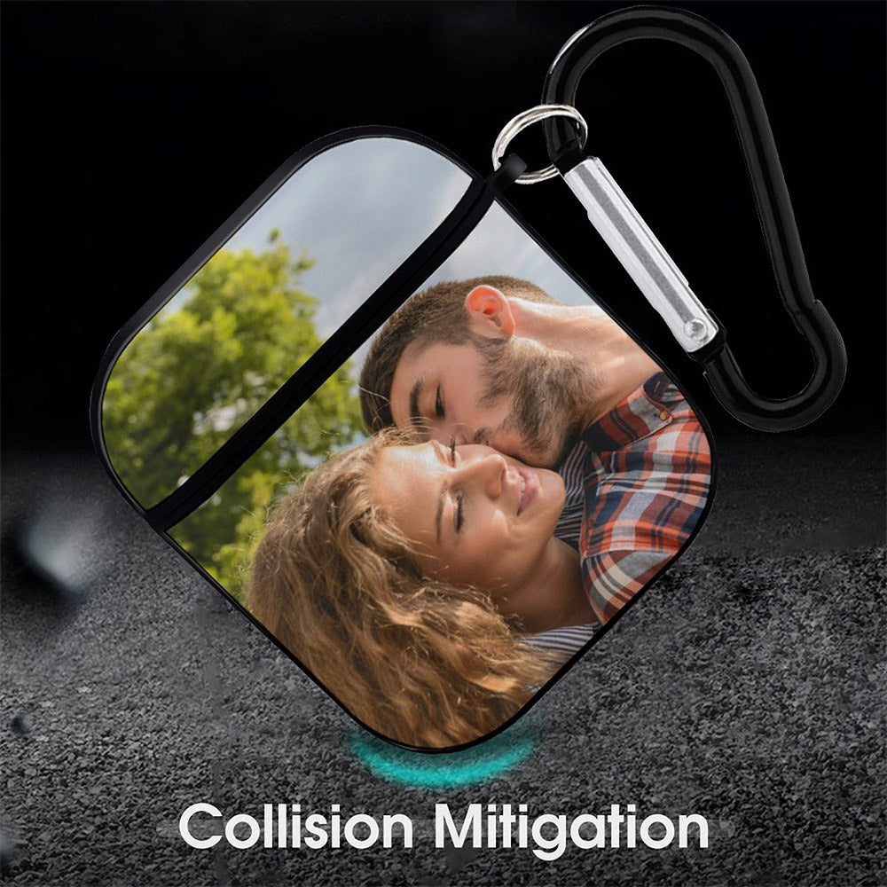 Custom Photo - Personalized Airpods 1/2 Case Cover With Keychain