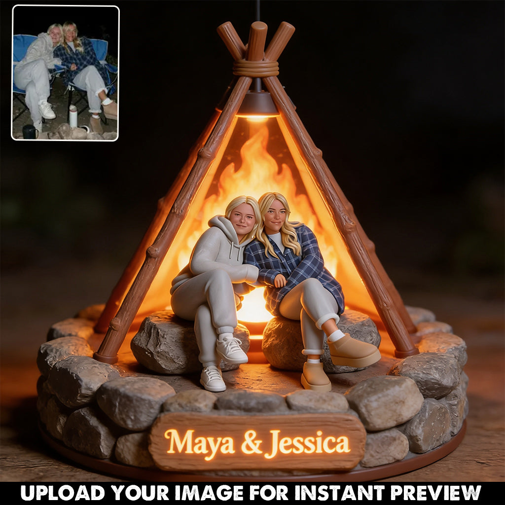 Campsite Lamp - Personalized Camping Solar Acrylic Light