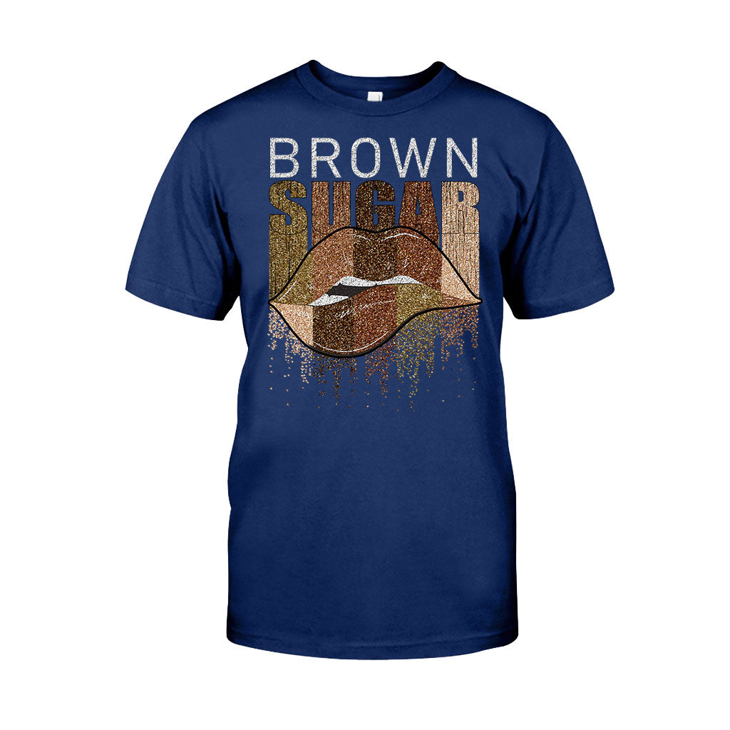 Brown Sugar - African American T-shirt and Hoodie With Faux Glitter Print 1121