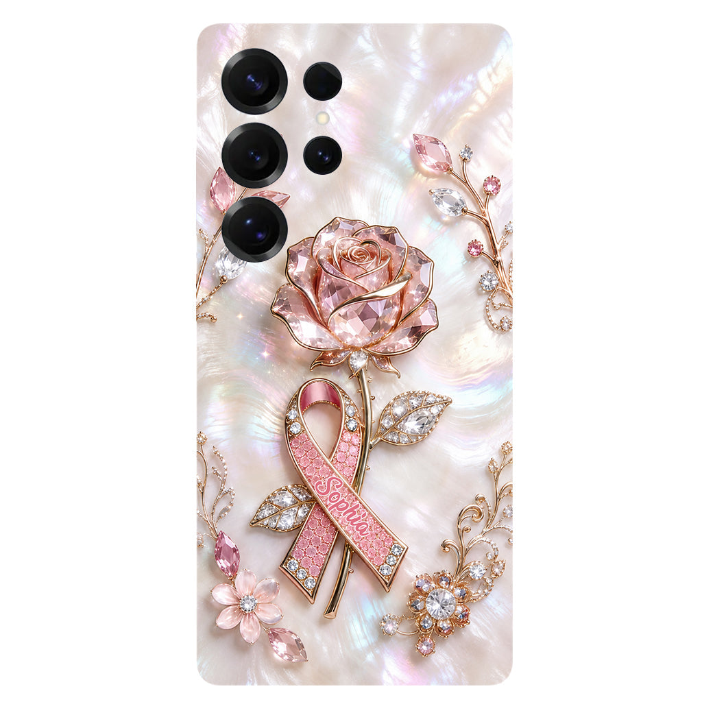 Faith Hope Love - Personalized Breast Cancer Awareness Full Print Phone Case & Phone Grip