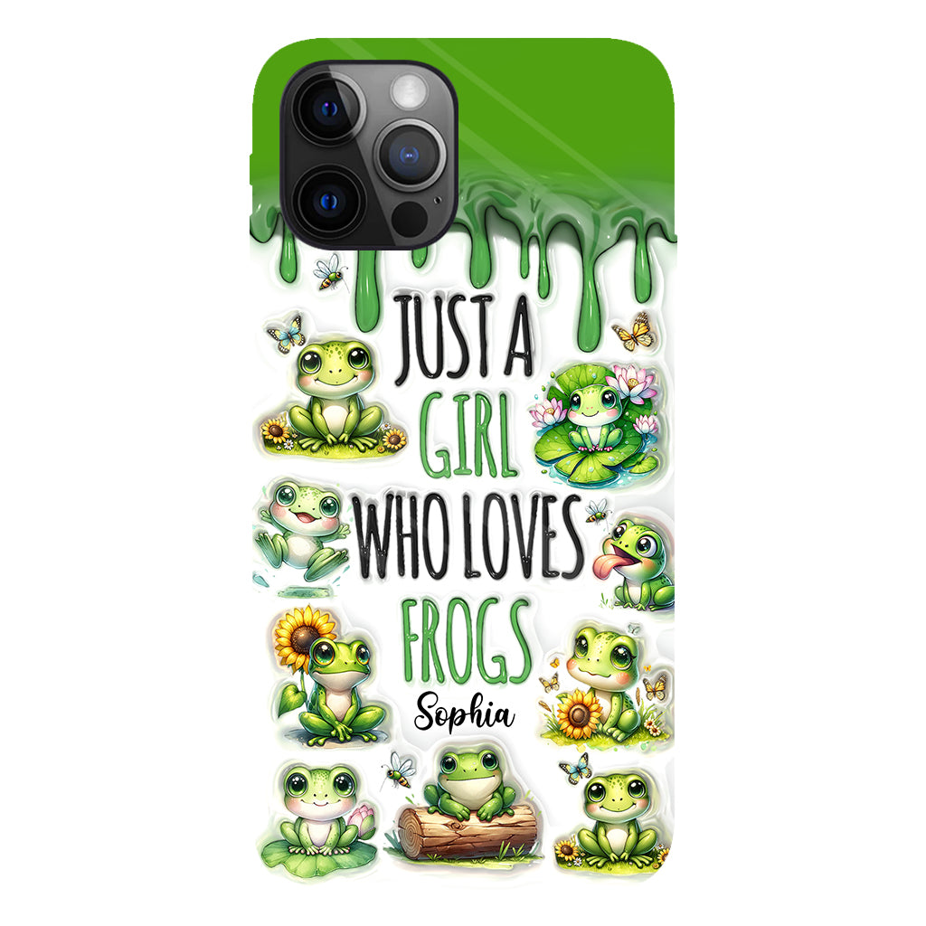 Just A Girl Who Loves Frogs - Personalized Frog Full Print Phone Case