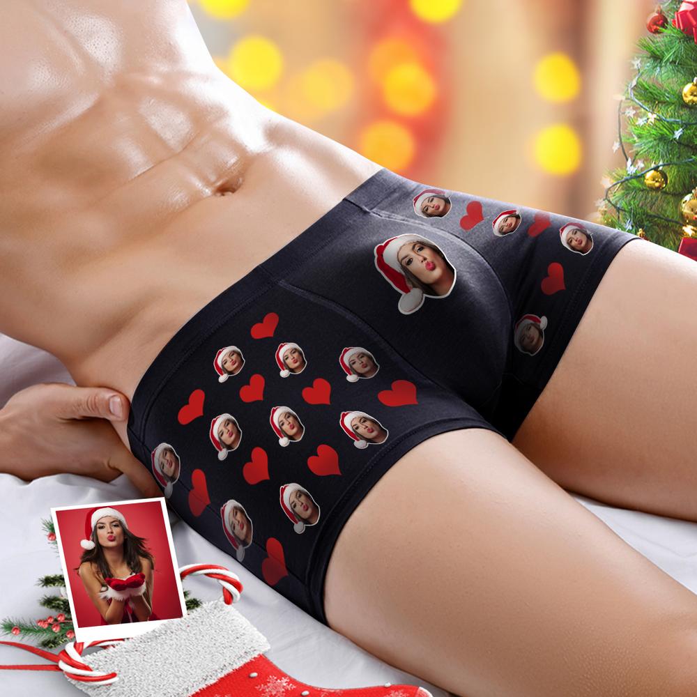 Custom Wife Or Girlfriend Face Boxers AR View - Personalized Couple Men's boxer briefs