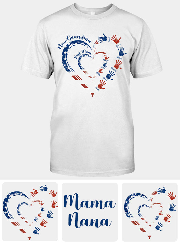 First Mom Now Grandma - Personalized Grandma T-shirt And Hoodie