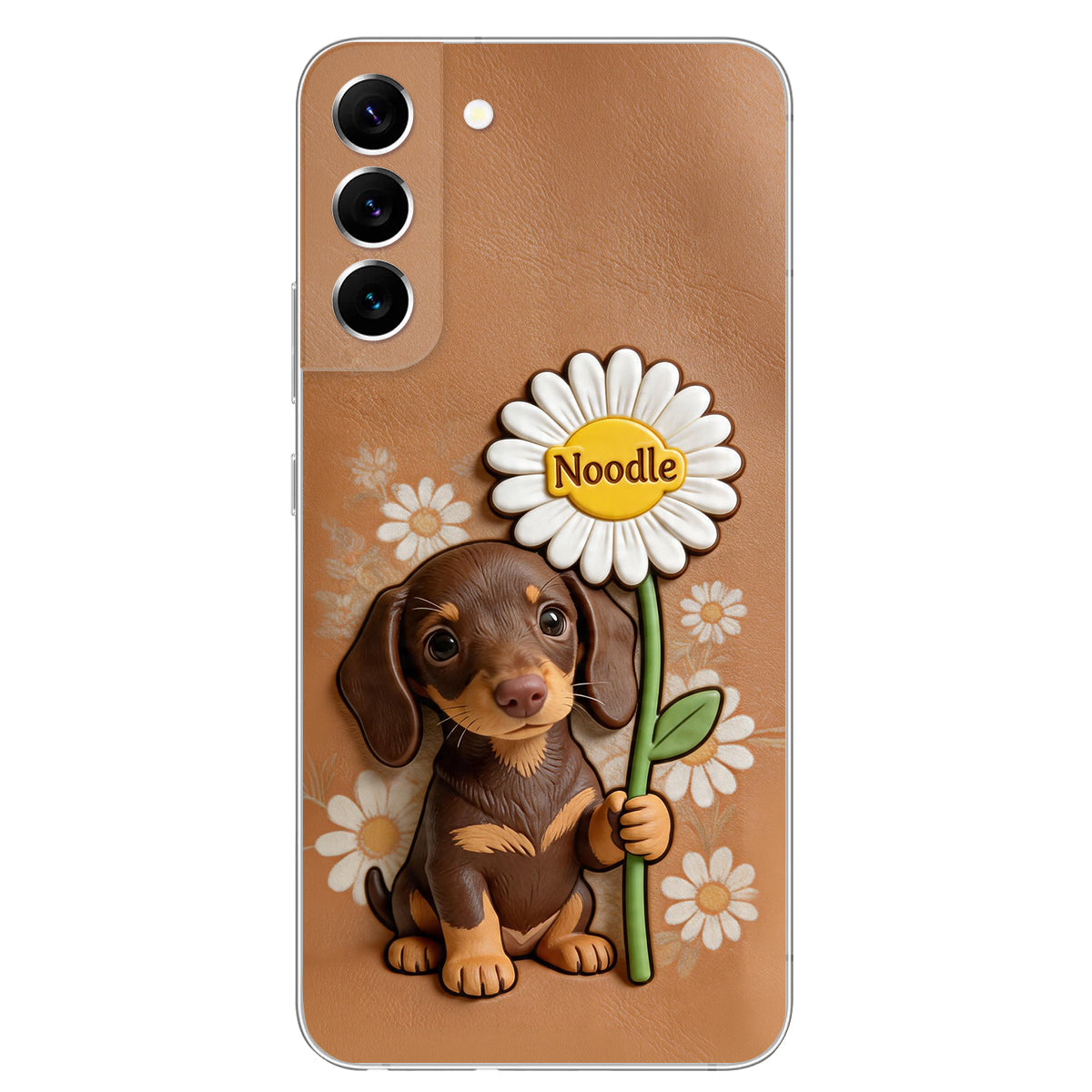Custom Any Photo - Personalized Dog 3D Embossed Leather Phone Case
