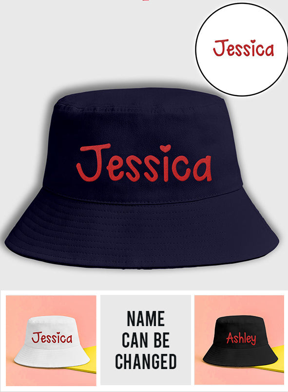 Custom Name - Personalized Sibling Embroidered Bucket Hat