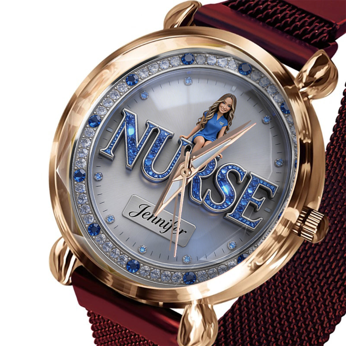 Custom Any Photo - Personalized Nurse Women Hand Watch