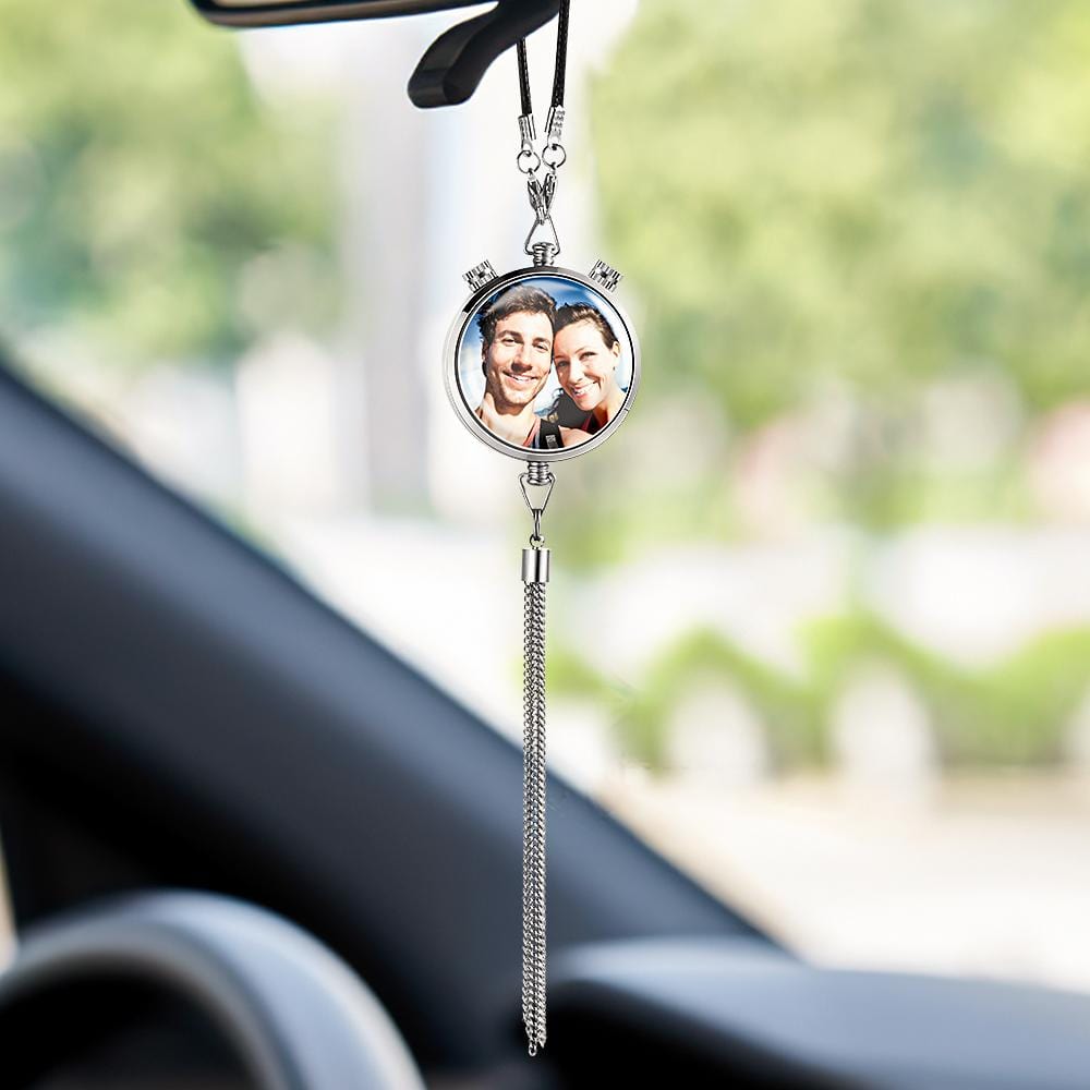 Drive Safe - Personalized Couple Photo Air Freshener Perfume Box Pendant