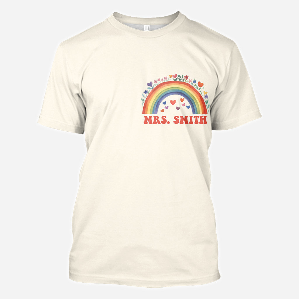 Everyone Is Welcome Here - Personalized Teacher All Over Shirt