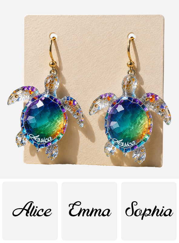 Beautiful Turtle - Personalized Turtle Earrings
