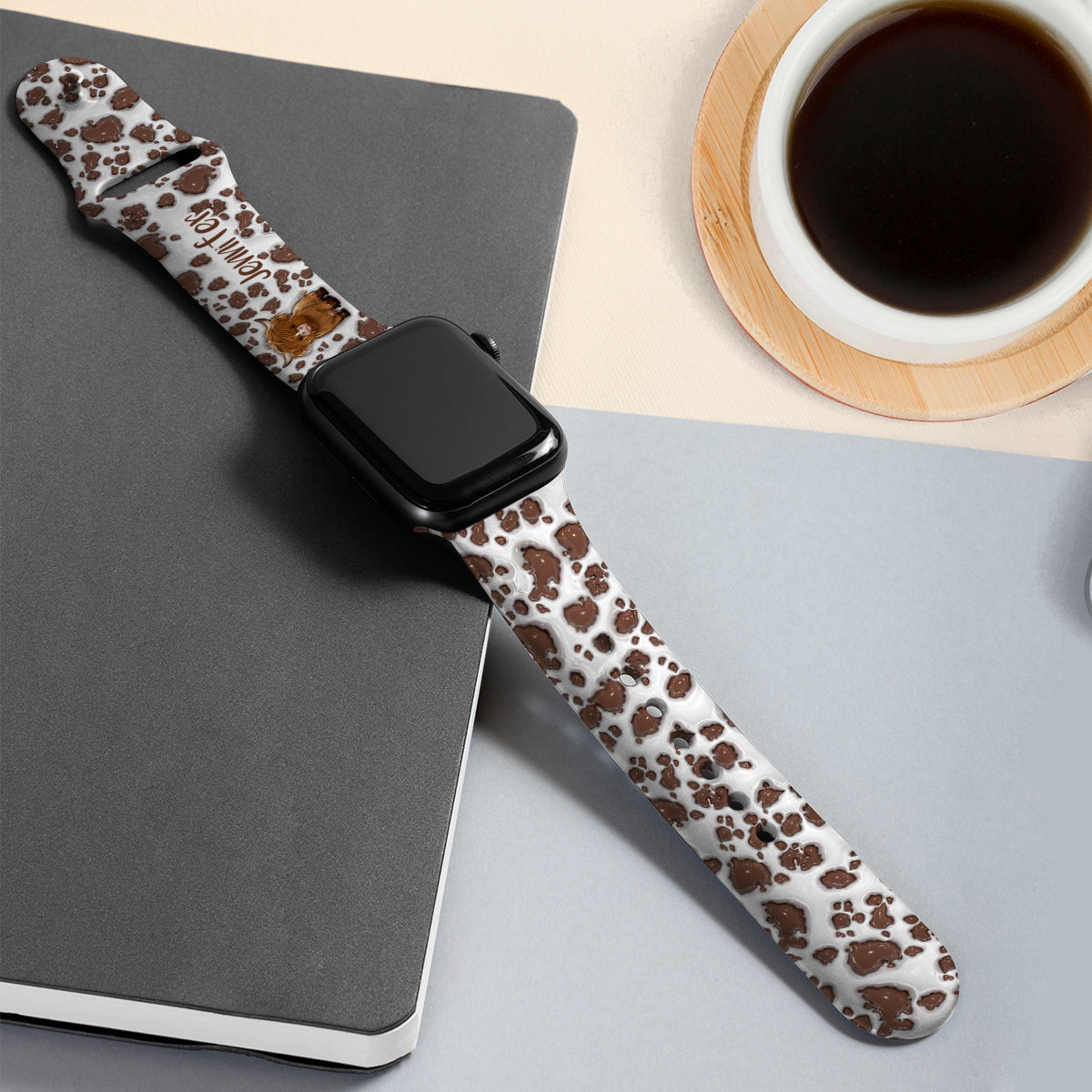Just A Girl Who Loves Highland Cow - Personalized Apple Watch Band