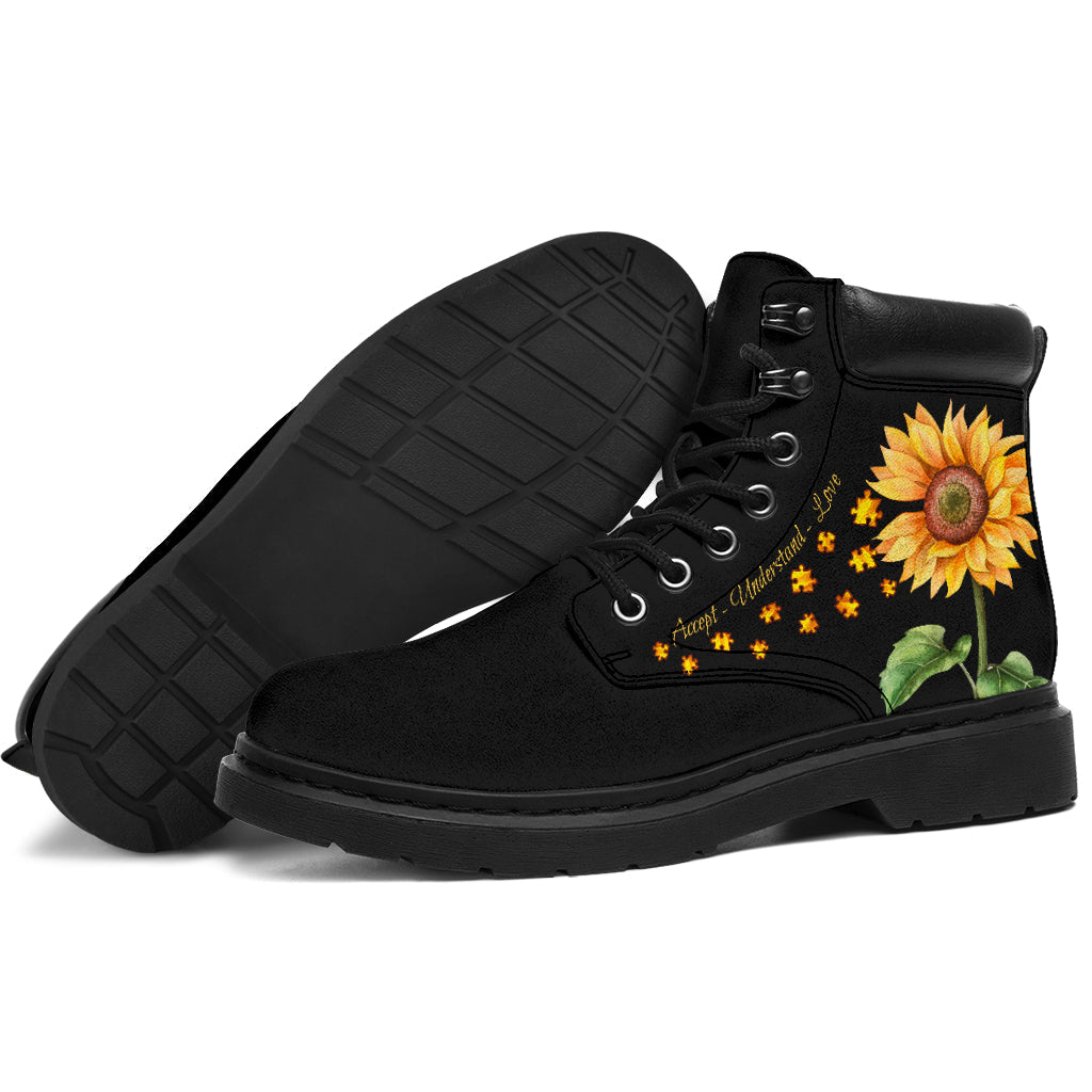Accept Understand Love Autism Awareness All Season Boots 0622