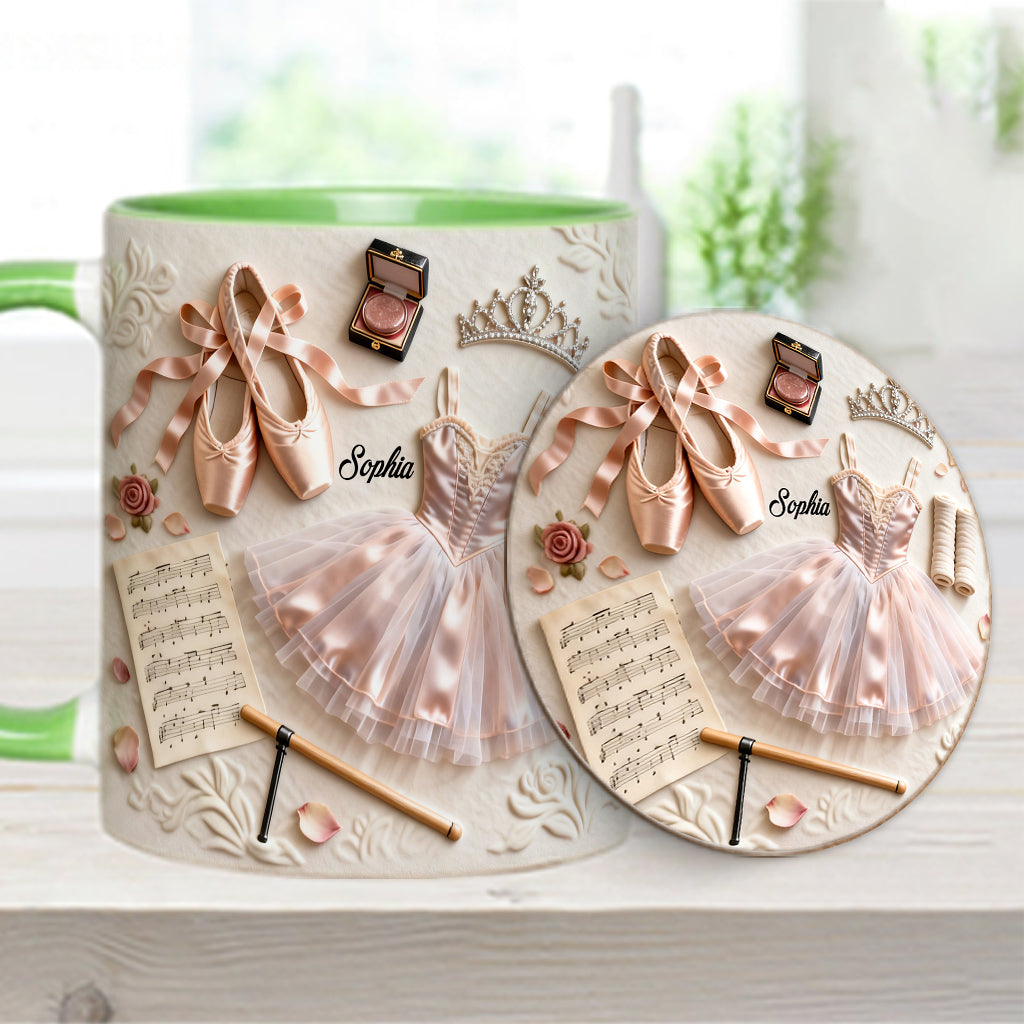 Love Ballet - Personalized Ballet Accent Mug & Coaster