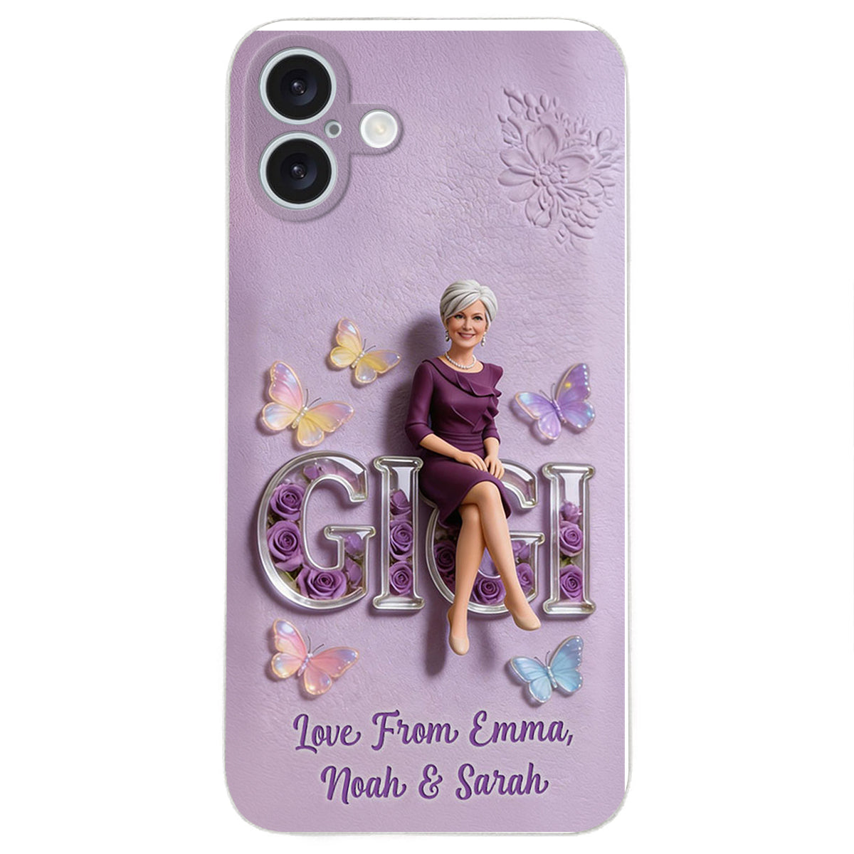 Custom Any Photo - Personalized Mother 3D Embossed Leather Phone Case
