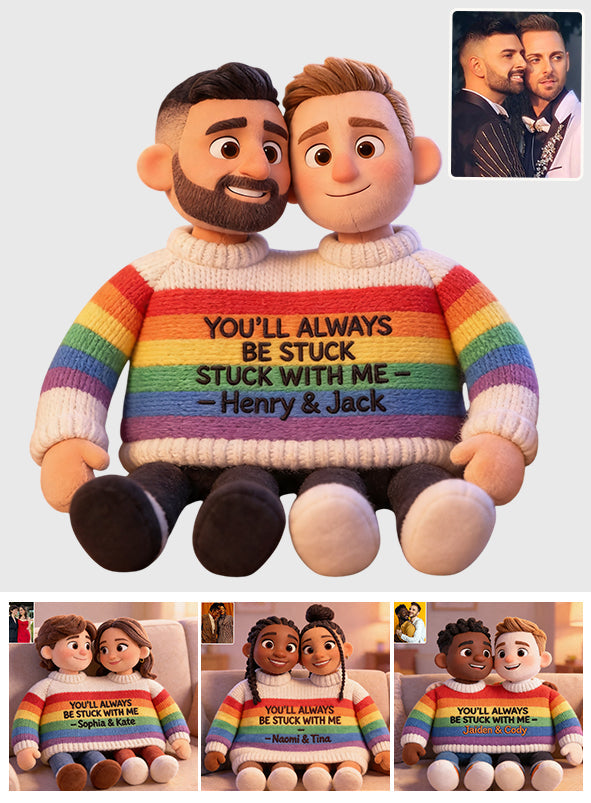 Custom Any Photo Love Is Love - Personalized LGBT Support Premium Faux Fur Pillow