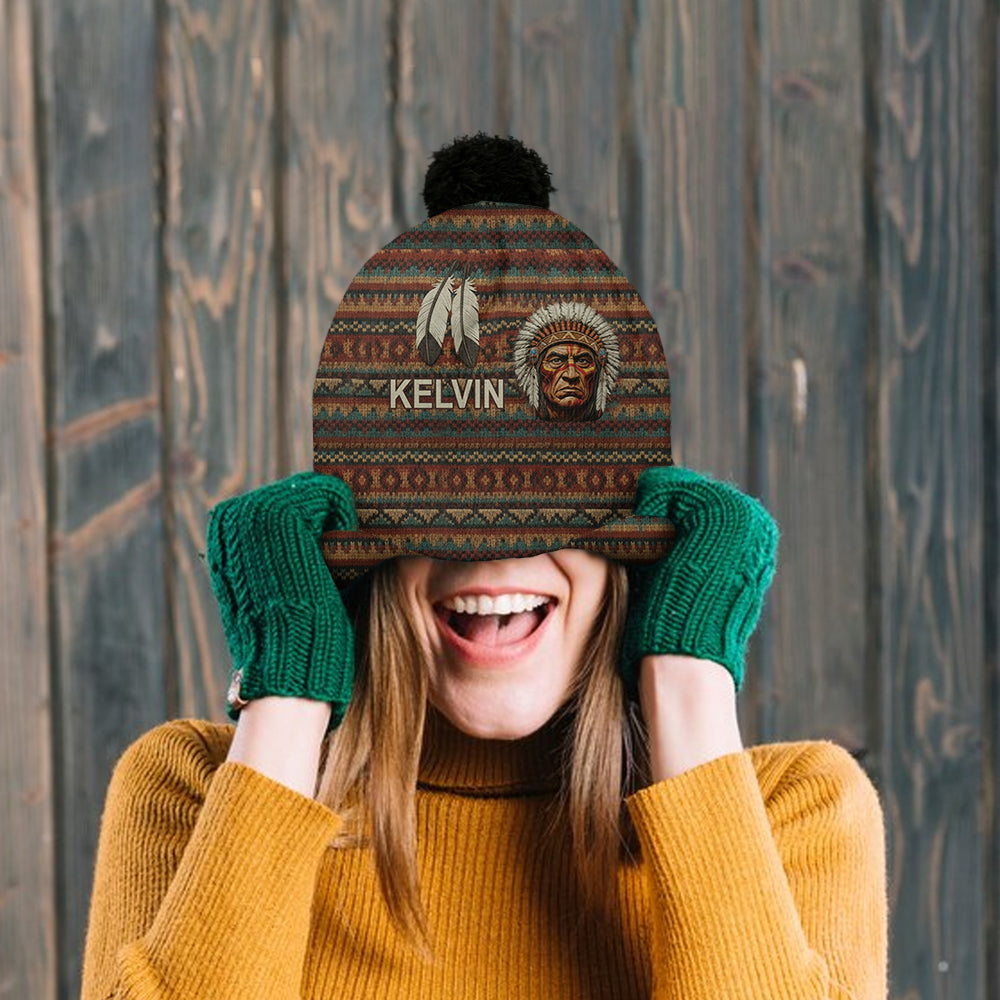 Indigenous - Personalized American Indian Beanie Hat