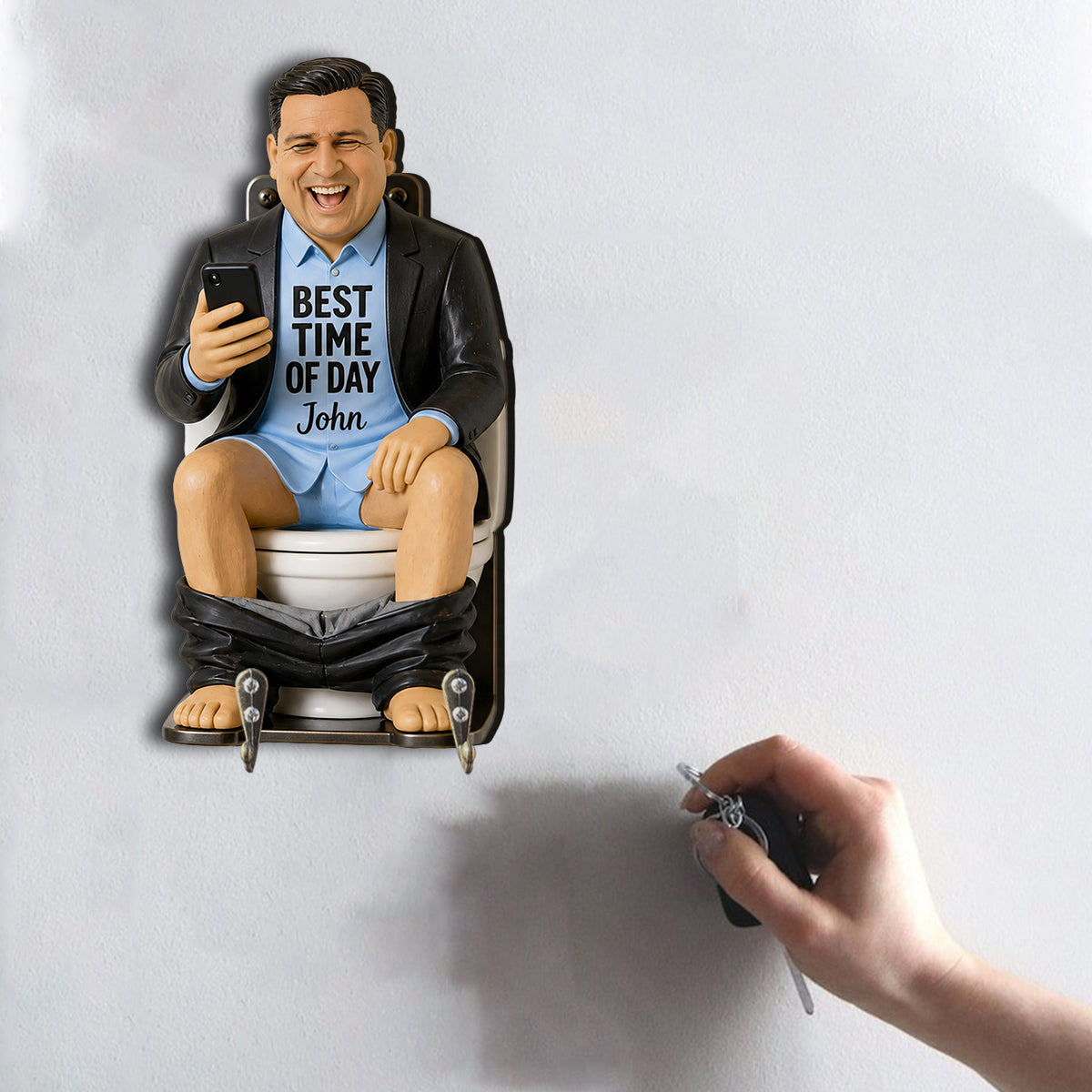 Funny Gift For Him - Personalized Father Custom Shaped Hanging Rack