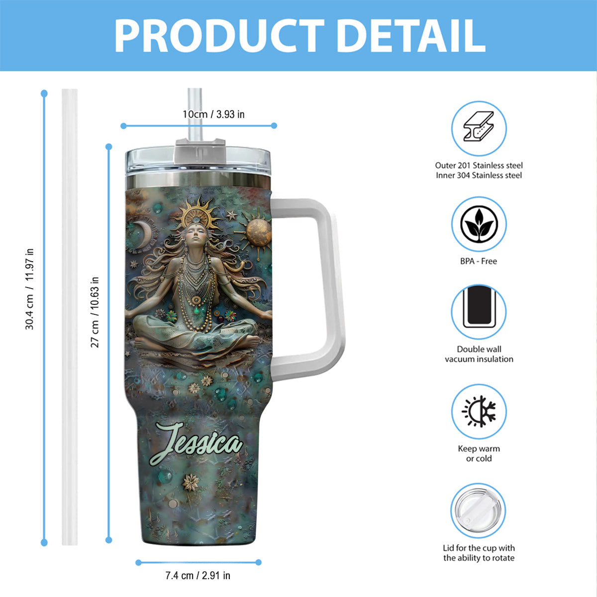 Lose Your Mind Find Your Soul - Personalized Yoga Tumbler With Handle