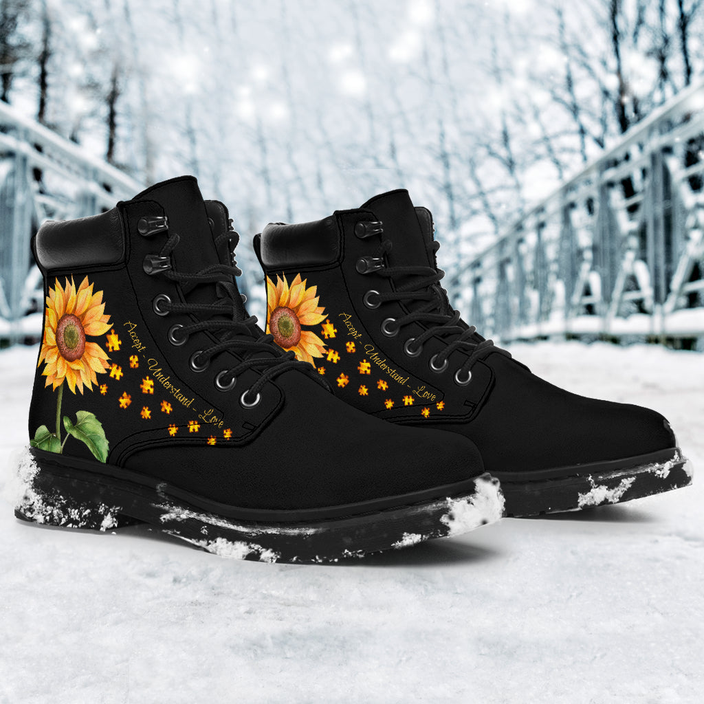 Accept Understand Love Autism Awareness All Season Boots 0622