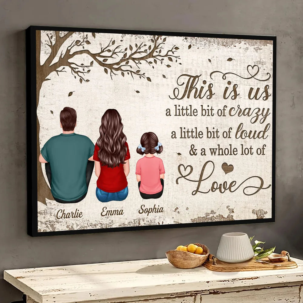 Personalized Family Poster Back View This Is Us Quote Wall Art Unique Gift for Mom or Parents