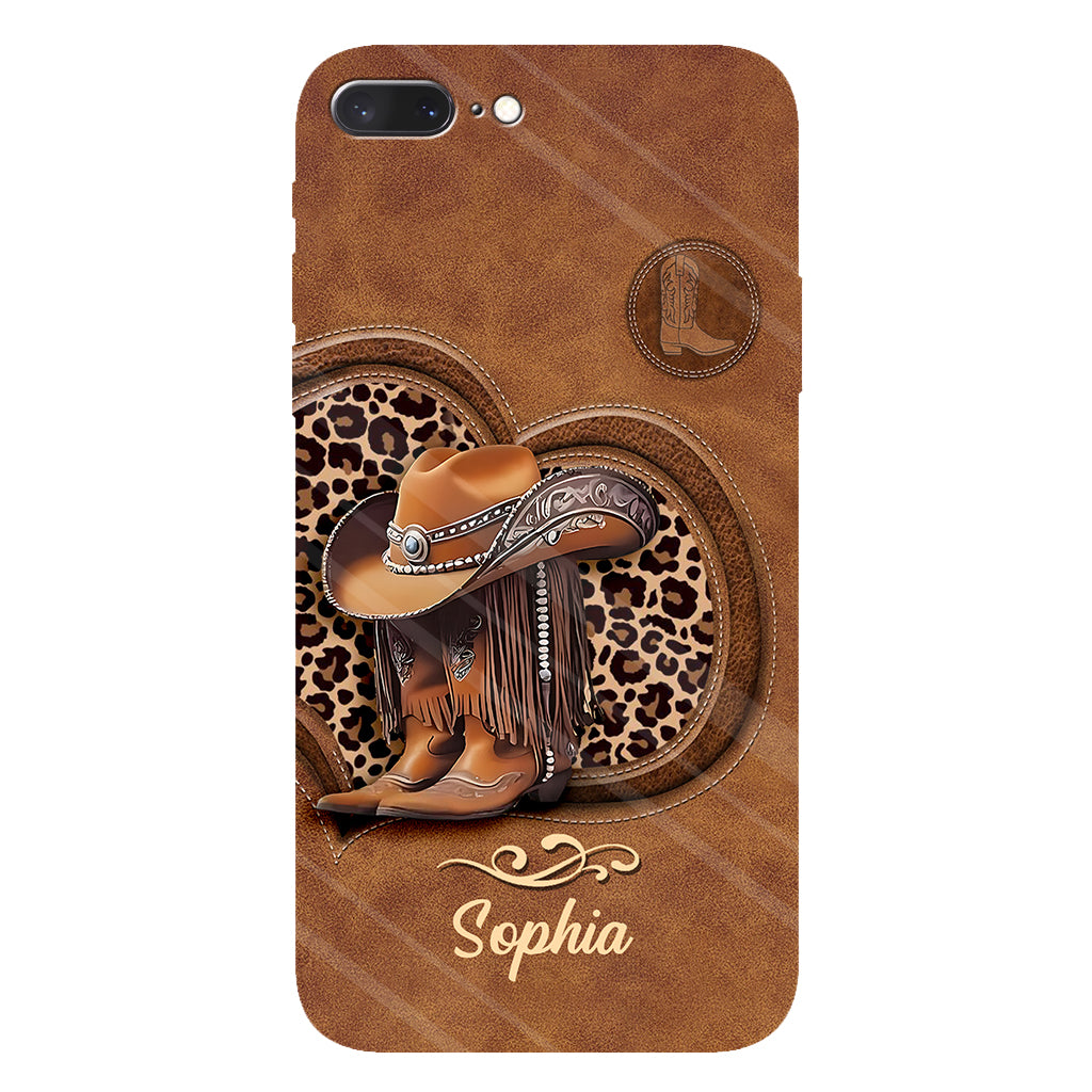 Cowgirl Boots - Personalized Cowgirl Full Print Phone Case