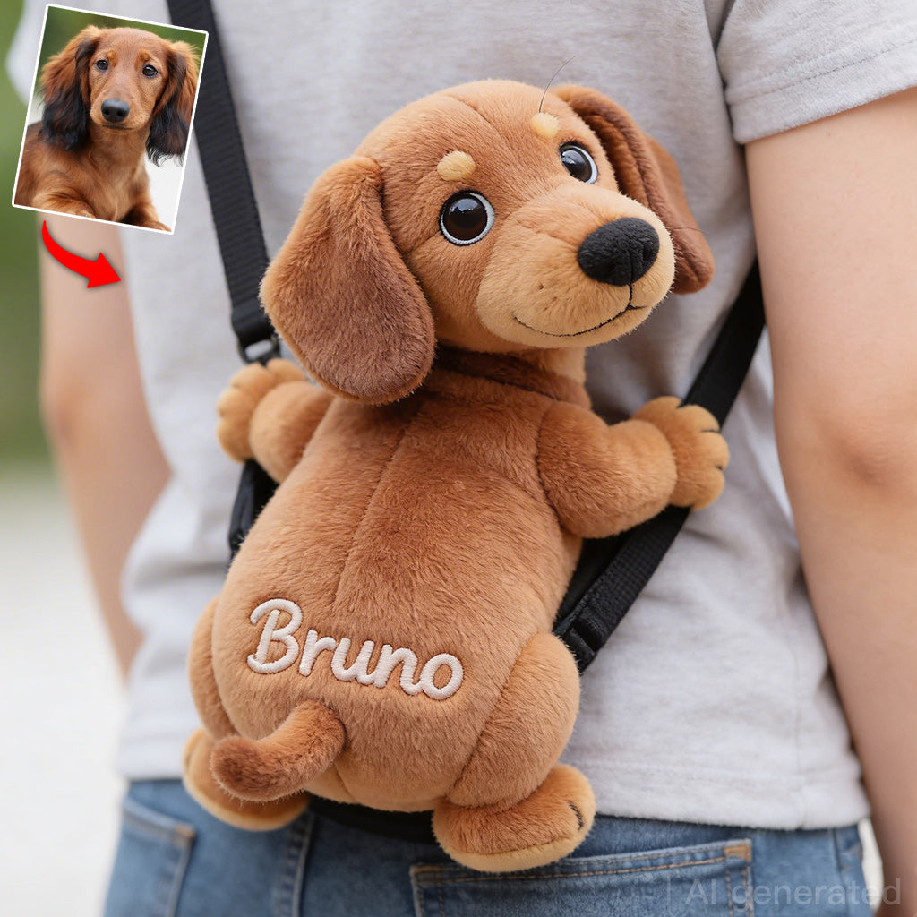 Custom Any Photo - Personalized Dog Plush Crossbag