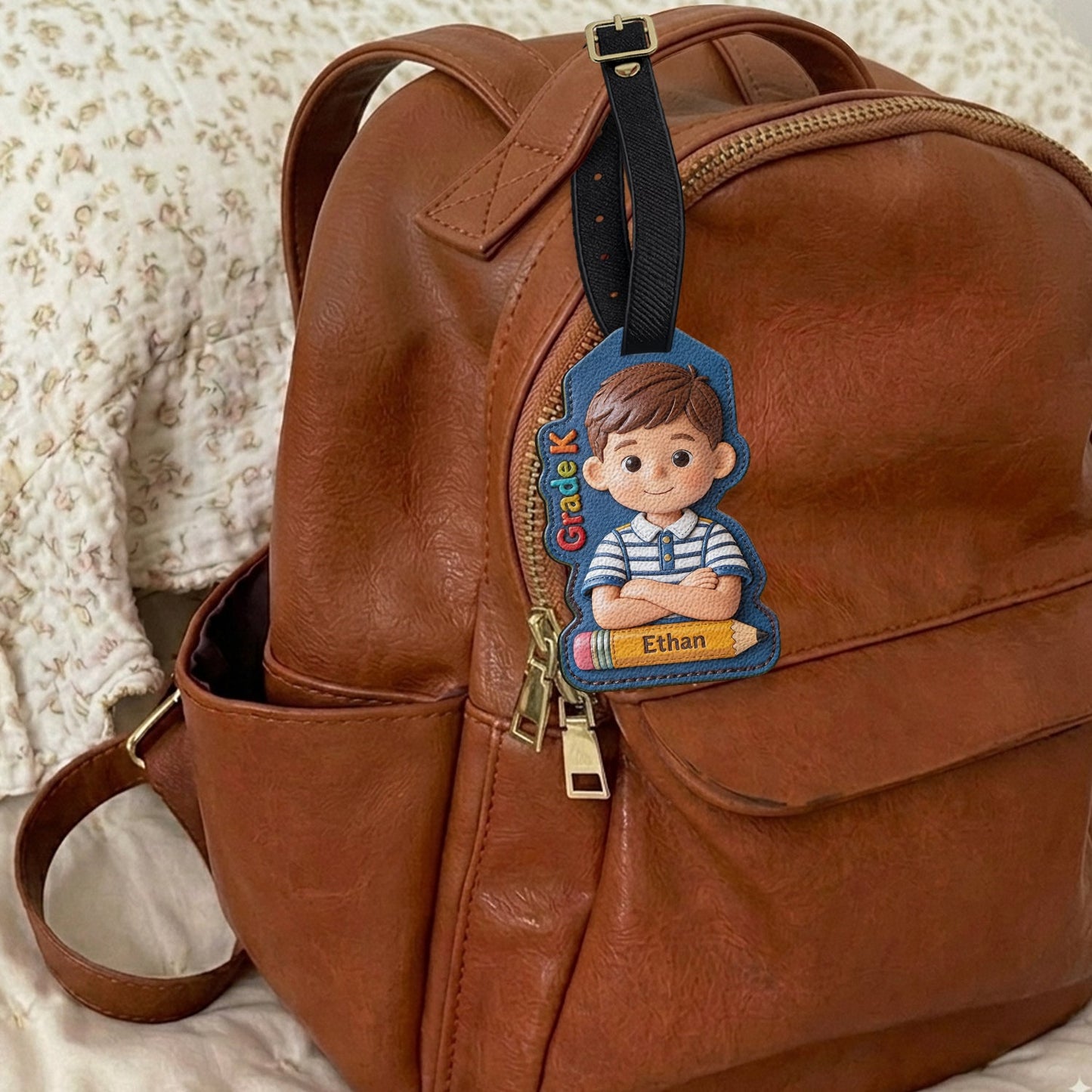 Back To School Custom From Photo - Personalized Kid Luggage Tag