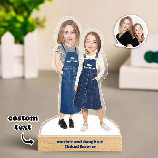 Like Mother Like Daughter - Personalized Mother Mini Plaque Mother And Daughter