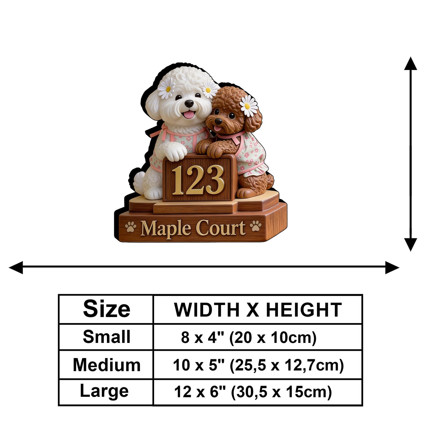 Dog Address Porch Sign - Personalized Dog Wooden Wall Mount Sign