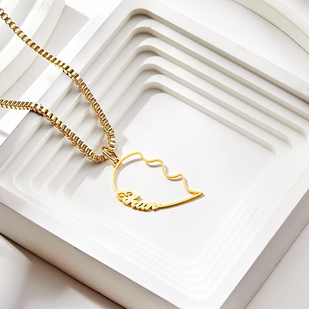 Any Name Heart - Personalized Couple Name Heart Necklace