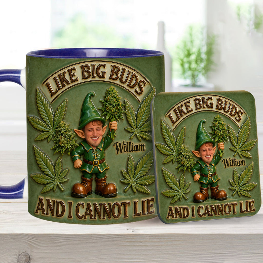 I Like Big Buds - Personalized Weed Accent Mug & Coaster