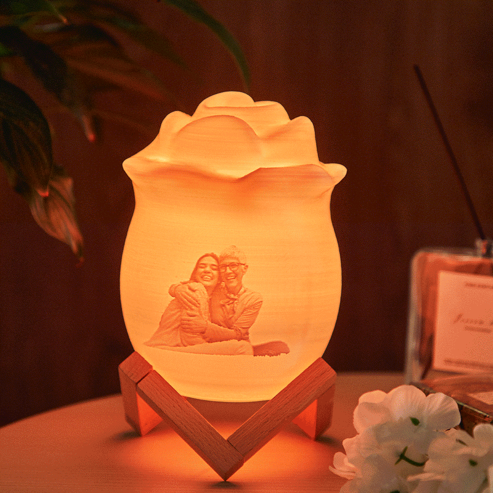 Any Photo Roses Lights - Personalized Any Photo Rose Lamp
