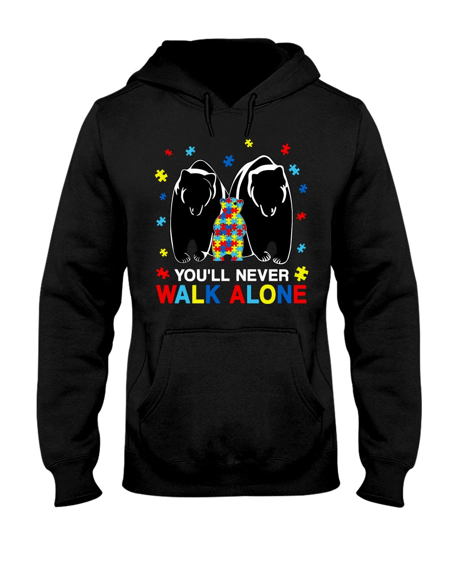 Autism You'll Never Walk Alone - Autism Awareness T-shirt and Hoodie 0921