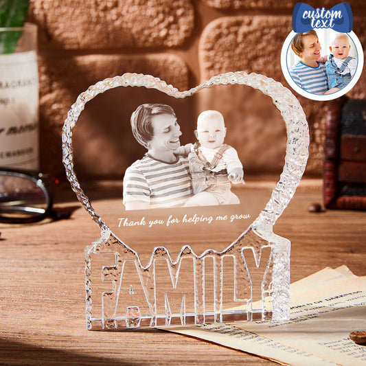 Any Photos - Personalized Family Crystal Photo Frame