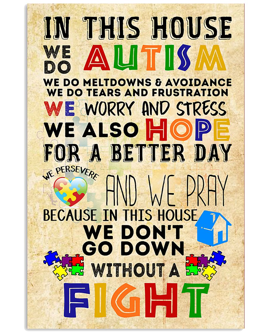 Autism Awareness In This House We Do Autism Poster - Autism Awareness Poster 0921